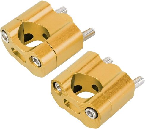 Motorcycle Handlebar Mount Clamps CNC Machined Aluminum Alloy Riser Adapter (Gold) in Saudi Arabia