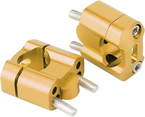 Motorcycle Handlebar Mount Clamps CNC Machined Aluminum Alloy Riser Adapter (Gold) in Saudi Arabia