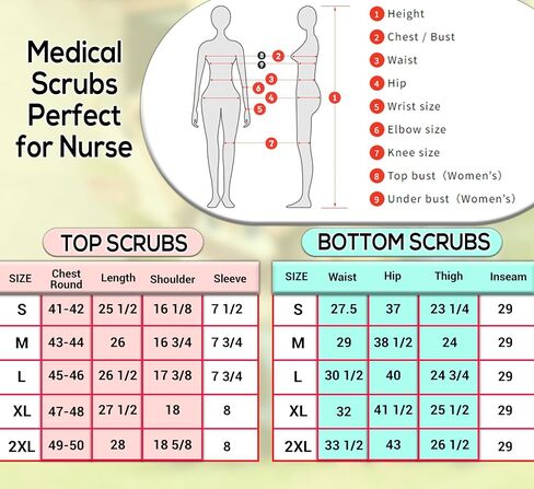 Scrubs for Women - Fitted Scrubs Set for Women, Soft & Cute Joggers Sets - 8 Pocket V-Neck Top Skinny Cargo Scrub in Saudi Arabia