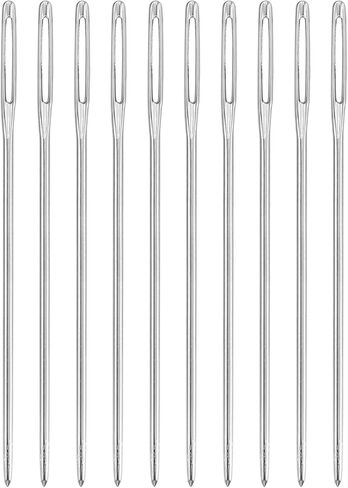 uxcell 30 Pcs Large Eye Sewing Needles, 2.36 Inch 2mm High Carbon Iron Embroidery Thread Needle Sewing Blunt Needle Knitting Needles for Hand Sewing Art Crafts, Rose Gold in Saudi Arabia