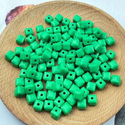 Jmassyang 120 Pieces 7mm Pastel Acrylic Cube Beads Candy Color Square Spacer Beads with Hole Pony Beads for DIY Crafts Jewelry Making Bracelets Necklaces Earrings Wind Chimes Suncatcher(Beige) in Kuwait