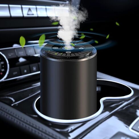 Car Air Freshener Diffuser with Smart On/Off, Car Freshener with 3 Adjustable Fragrance Intensities, Natural Long-Lasting Scents, Car Diffuser, Up to 4 Months, 40-Day Battery, Compact Design in Saudi Arabia