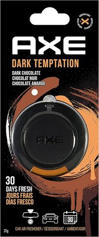 معطر هواء للسيارة على شكل قرص معلق ثلاثي الأبعاد من آكس، منقي الهواء، مزيل الرائحة يوفر رائحة طويلة الأمد (إغراء داكن، عبوة واحدة) in Kuwait