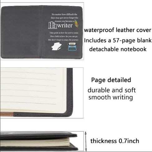 BNQL Writers Notebook Gifts for Authors Notebook Leather Writers Journal Writer Gifts for Poets Writing Journal Notebook (Writers Notebook) in Saudi Arabia