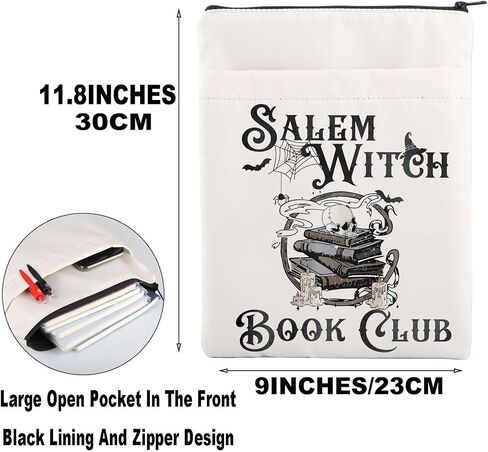 JNIAP Salem Witch Book Club كم كتاب الهالوين هدايا قارئ الكتب هدايا الموسم المخيف، غلاف الكتاب السحري، هدايا أمين مكتبة الهالوين (نوادي الساحرة سالم) in Saudi Arabia