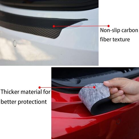 4pcs Car Door Sill Protector Carbon Fiber Texture Stickers Car Door Sill Decoration Decal Compatible with Ford F250 Super Duty、 Ford F350 Super Duty and Ford F450 Super Duty (4x4 Offroad Style 1) in Saudi Arabia