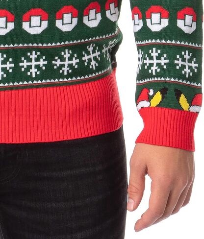 Mad Engine Pokemon Men's Santa Pikachu Holiday Fair Isle Ugly Christmas Sweater in Saudi Arabia