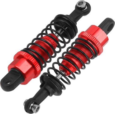 Aluminum Steering Knuckles Kit Swing Arm A-Arms & Shock Absorbers Compatible with Wltoys 1/18 A949 A959 A969 A979 K929 RC Car (Red) in Saudi Arabia