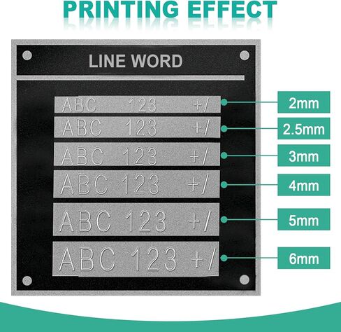MXBAOHENG Metal Nameplate Stamping Machine Semi-Automatic Embosser Dog Tag Printer Label Marking Machine for Metal Plate/PVC Card (5mm Character Wheel) in Kuwait