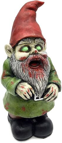 Zombie The Walking Dead Gnome Garden Statue Sculpture Scary Halloween Decoration - Resin, 10 Inches in Kuwait