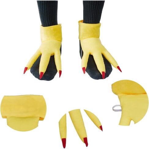 Rooster Chicken Costume Accessories Cosplay Adult Chicken Nose Mask Tail Headband Feet Shoes Suit Halloween Props Set in Saudi Arabia
