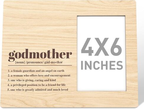 RJYMK Godmother Gift Wood Photo Frame, a Friend for Life, Christmas Birthday Baptism Picture Christening Frame Gifts for Godmother from Goddaughter Godson Best Godmother Ever Gift in Kuwait