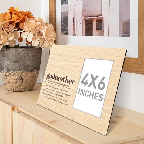 RJYMK Godmother Gift Wood Photo Frame, a Friend for Life, Christmas Birthday Baptism Picture Christening Frame Gifts for Godmother from Goddaughter Godson Best Godmother Ever Gift in Kuwait