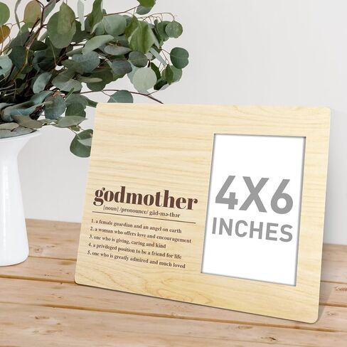 RJYMK Godmother Gift Wood Photo Frame, a Friend for Life, Christmas Birthday Baptism Picture Christening Frame Gifts for Godmother from Goddaughter Godson Best Godmother Ever Gift in Kuwait