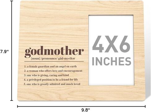RJYMK Godmother Gift Wood Photo Frame, a Friend for Life, Christmas Birthday Baptism Picture Christening Frame Gifts for Godmother from Goddaughter Godson Best Godmother Ever Gift in Kuwait