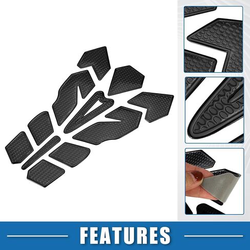 Universal 3D Motorcycle Gas Tank Decal 7.87''x5.59'' Gas Tank Protector Sticker Fuel Oil Gas Tank Pad Protector Sticker Decal PVC Rubber Black in Saudi Arabia