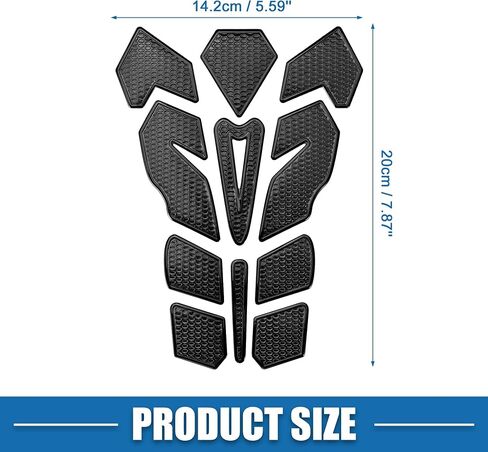 Universal 3D Motorcycle Gas Tank Decal 7.87''x5.59'' Gas Tank Protector Sticker Fuel Oil Gas Tank Pad Protector Sticker Decal PVC Rubber Black in Saudi Arabia