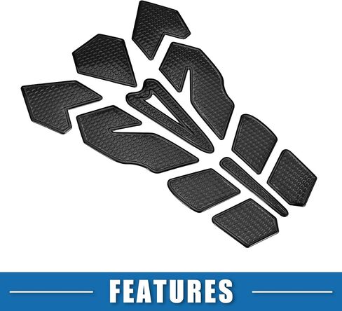 Universal 3D Motorcycle Gas Tank Decal 7.87''x5.59'' Gas Tank Protector Sticker Fuel Oil Gas Tank Pad Protector Sticker Decal PVC Rubber Black in Saudi Arabia