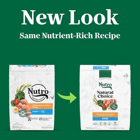 NUTRO NATURAL Choice طعام جاف للكلاب، وصفة دجاج وأرز بني، طعام للكلاب، 5 رطل. in Kuwait