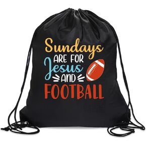 حقيبة ظهر برباط يوم الأحد من أجل يسوع وكرة القدم للرجال والنساء، حقيبة رياضية مقاومة للماء لمحبي كرة القدم لمحبي كرة القدم، هدايا مضحكة لعيد الميلاد وعيد الميلاد وحقيبة الصالة الرياضية in Kuwait