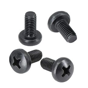 License Plate Screws Kit Compatible with BMW/Tesla License Plate Screws, Phillips Machine Pan Head 18-8, Stainless Steel Black Oxide, M5-0.8 x 10 mm Bolt (Pack of 4)