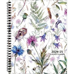 Monthly Planner 2024-2025, 18 Months Calendar Planner 2024-2025 from Jul 2024 – Dec 2025, 9'' x 11'' with Ruled Spread, Flexible Cover, Spiral Wirebound, Pocket, Coated Tabs, Notes ＆ Habit Tracker