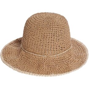 قبعات الشاطئ المصنوعة من القش، قبعات الشمس النسائية للسفر، قبعات الشاطئ الصيفية للنساء كاكي قابلة للطي in Kuwait