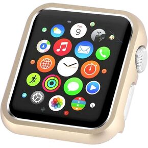 Compatible with Apple Watch Case 38mm 42mm, Compatible iWatch Bumper Metal Protective Cover Aluminum Alloy Frame Bling Shiny Protector Compatible Apple Watch Series 3/2/1(Matte Black, 38mm)