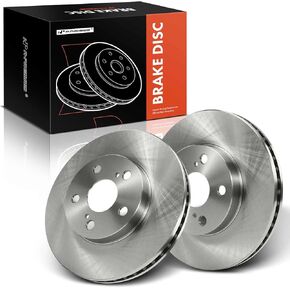 A-Premium 11.04inch (255mm) Front Vented Disc Brake Rotors Compatible with Select Toyota and Lexus Models - Prius 2010-2015, Prius Plug-In 2012-2015, CT200h 2011-2017, 2-PC Set