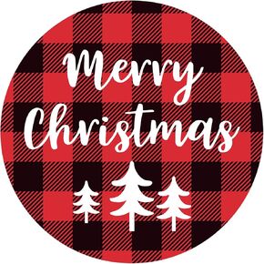 Merry Christmas Stickers 2 Inch Large Christmas Sticker Labels 120PCS Xmas Holly Design Stickers Round Christmas Envelope Seals Stickers Holiday Stickers for Envelope, Card, Ornament (Wreath)