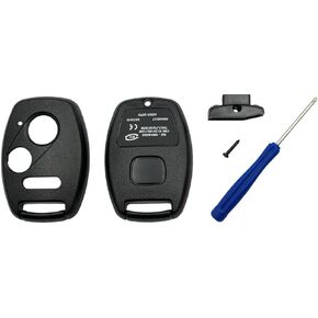Replacement Key Fob Shell Case Fits for Honda Accord Civic EX Pilot Keyless Entry Remote Control Key Cover (4 Buttons Black+Blue)