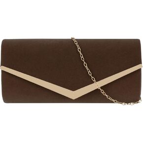 U Scinan Womens Velvet Clutch Bag Elegant Handbag Evening Purse Chain Shoulder Bag for Wedding/Prom/Black-Tie Events