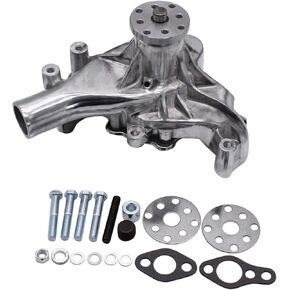 1 SET SHLPDFM Polished High Volume Aluminum Long Water Pump Fits for Small Block Chevy SBC 283 327 350 383 400 V8