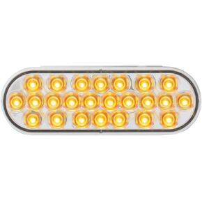 GG Grand General 76470 Amber/Amber LED Strobe Light (1 Oval Pearl Lens, 9~36V)