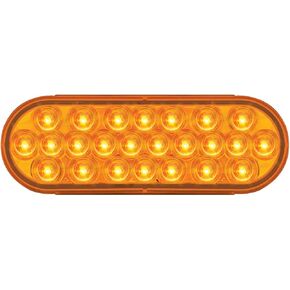 GG Grand General 76470 Amber/Amber LED Strobe Light (1 Oval Pearl Lens, 9~36V)