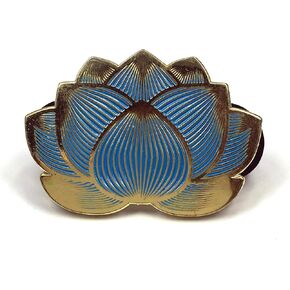 Golden Lotus Flower Enamel Pin