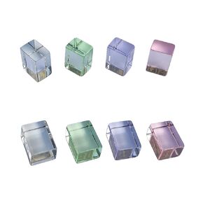 10 Pcs 1" x 1" x 1" Clear Acrylic Square Cubes Blocks - All Sides Polished, Plexiglass Plastic Cube Rod Peg