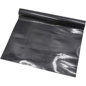 uxcell 200 x 50cm 5D Black Carbon Fiber Pattern Self Adhesive Car Vinyl Film Sticker