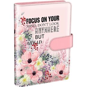 A6 Budget Binder - Premium PU Printed Leather Money Organizer for Cash Bills Coupon Card Credit Card, Budget Planner for Saving Money, Money Saving Binder