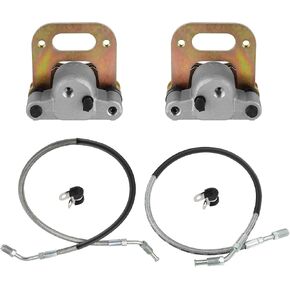 M MATI Front Brake Caliper & Hose Line for Polaris Sportsman 500 400 Xplorer 400 500 Magnum 425 4x4/6x6 Trail Boss 350L 400L 4x4 1990-1998 Big Boss 350 400 500 6x6 Diesel 455 1993-1999 1910078 1910079