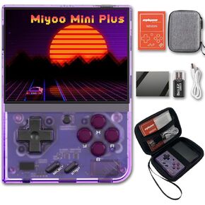 Miyoo Mini Plus OnionOS Handheld Game Console 3.5-inch 640*480 Screen 3000mAh Miyoo-Mini+ with Portable Case Retro Gray