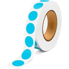 1000PCS Teal Blue Colored Dot Stickers Round Coding Circle Label Stickers 0.5 inch Label in Dispenser Box for Office Classroom