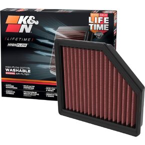K&N Engine Air Filter: Reusable, Clean Every 75,000 Miles, Washable, Premium, Replacement Car Air Filter: Compatible with 2021-2022 Nissan Rogue, Qashqai III, 33-3174