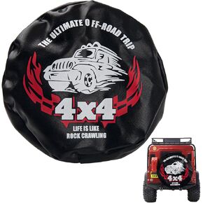 ShareGoo 1/10 RC Simulation Leather Spare Tires Cover Compatible with 4.52"-4.72" Spare Tires TRX-4 CC01 Axial SCX10 D90 KM4 KM2 Redcat HSP 1/10 RC Crawler Car