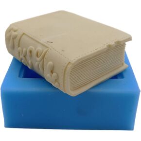 Two Cavities DIY Book Soap Mold Mousse Cake Chocolate Molds Decorated Candle Wax Melt Mould Aroam Gypsum Resin Craft Making Mold