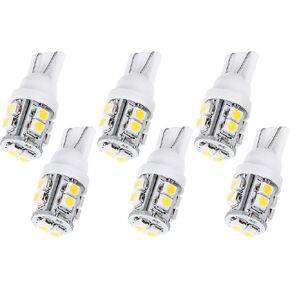 cciyu 6 piece Super White T10 Wedge W5W 921 168 194 10-3528-SMD LED Light bulbs Replacement fit for 2000-2013 For Honda Insight