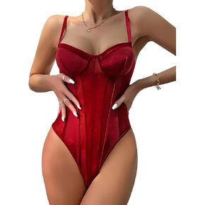 Women's Sheer Mesh Sleeveless V-Neck Lace See Through Cami Bodysuit Tops Going Out Tops
