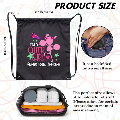 أنا فتاة مبهجة من القوس إلى أخمص القدمين حقيبة ظهر برباط للنساء، حقيبة رياضية مقاومة للماء لمحبي البهجة، هدايا عيد الميلاد المضحكة لعيد الميلاد لقائد البهجة in Kuwait