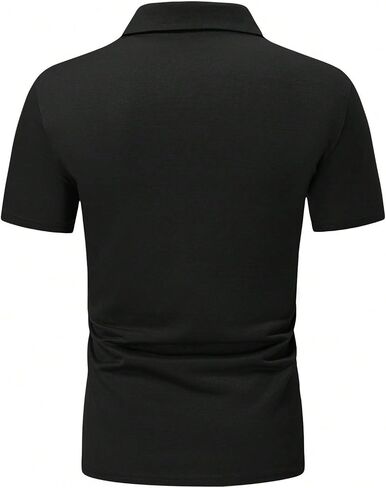 SweatyRocks Men's Golf Shirts Collared Button Front Tennis Shirt Short Sleeve Work T-Shirt in Saudi Arabia