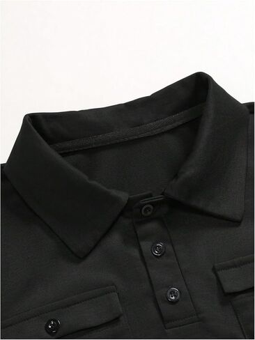 SweatyRocks Men's Golf Shirts Collared Button Front Tennis Shirt Short Sleeve Work T-Shirt in Saudi Arabia